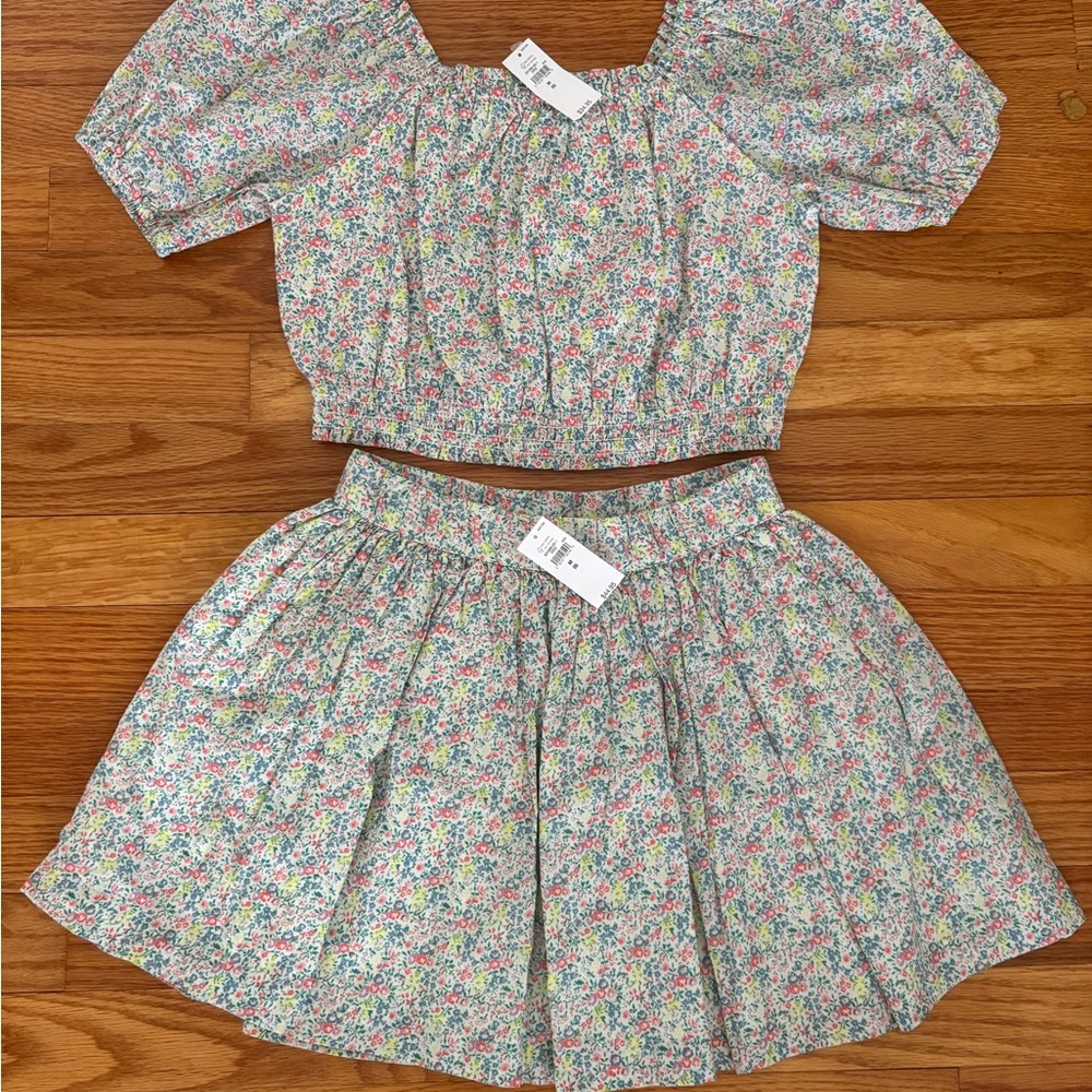 NWT GAP Kids Floral Skirt with Matching Top